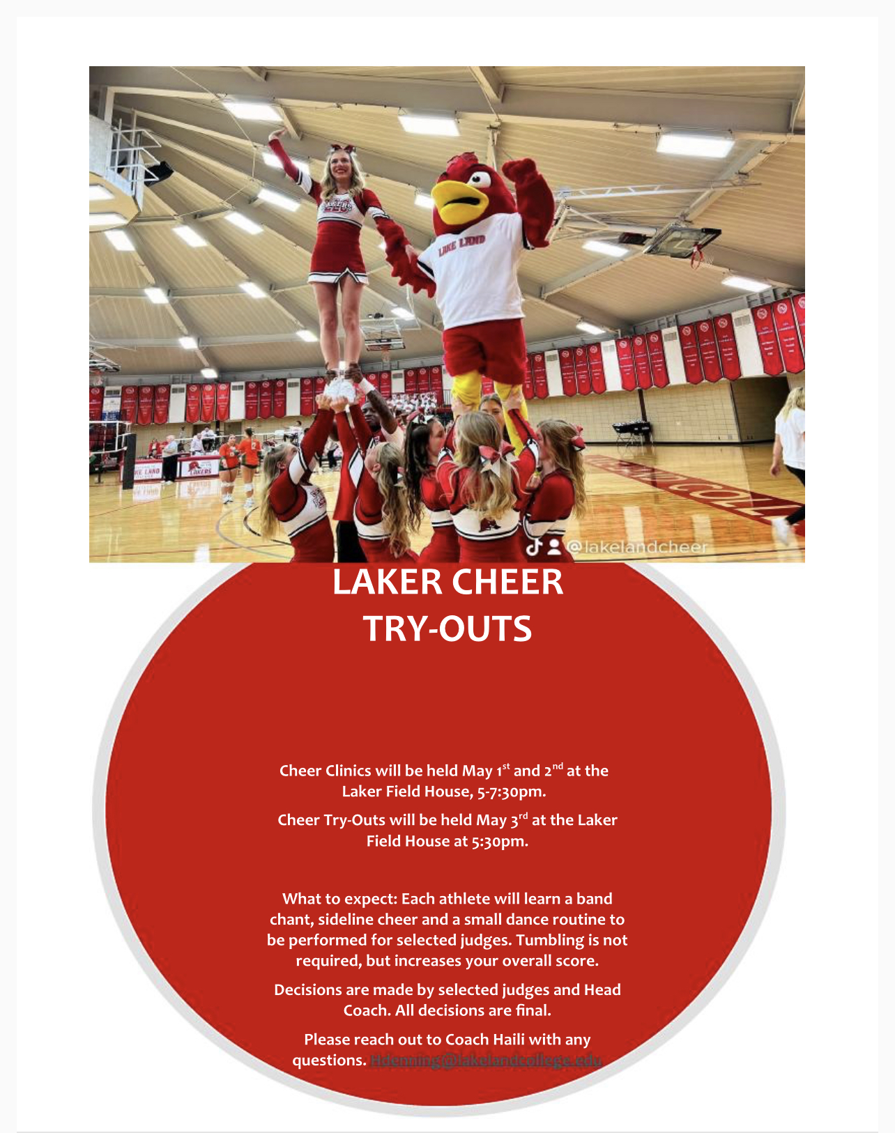 Cheer is Hosting Open Try Outs