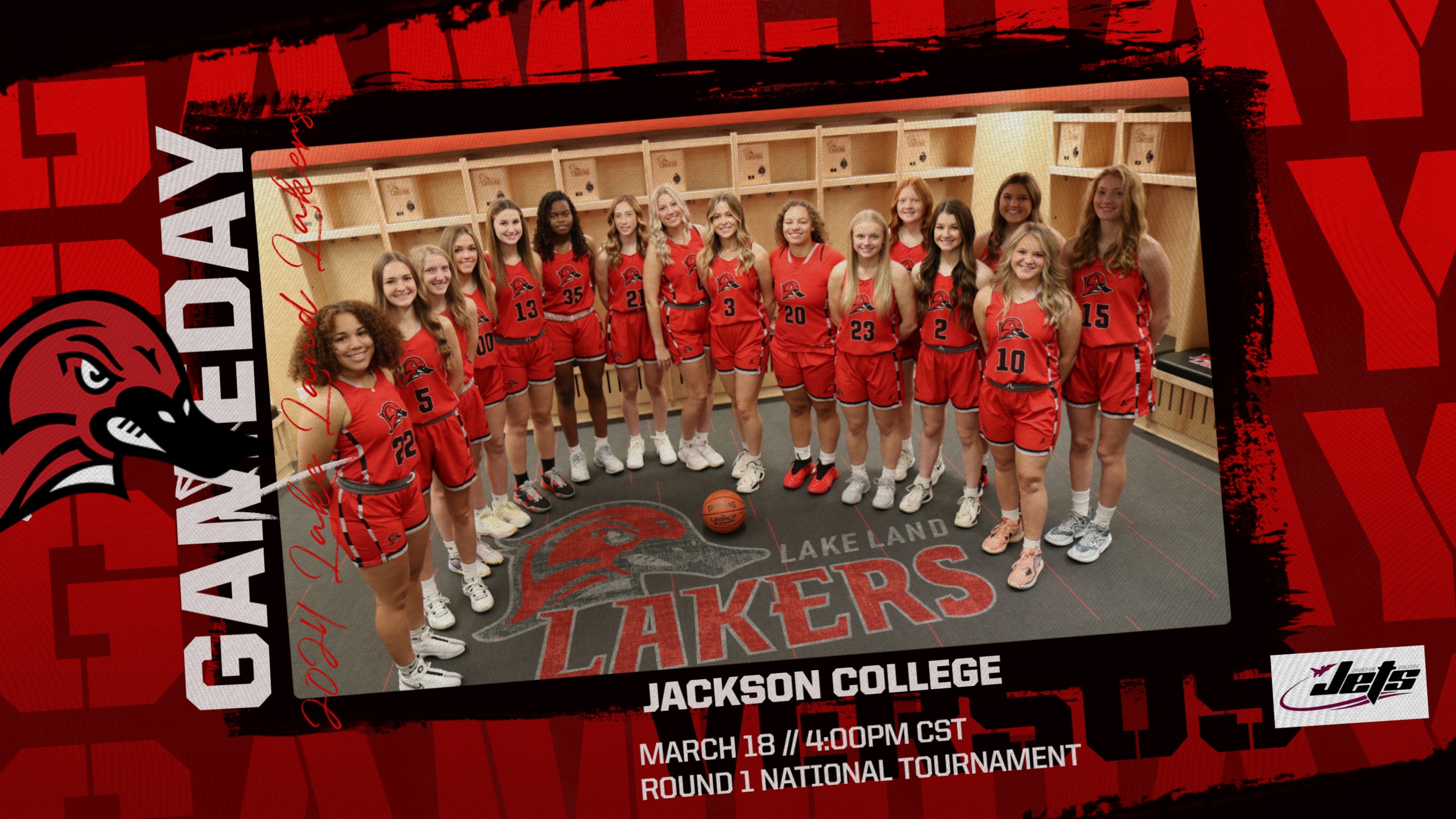#15 seeded Lakers take on the Jets in the 1st round of the NJCAA DII Women's Basketball Tournament