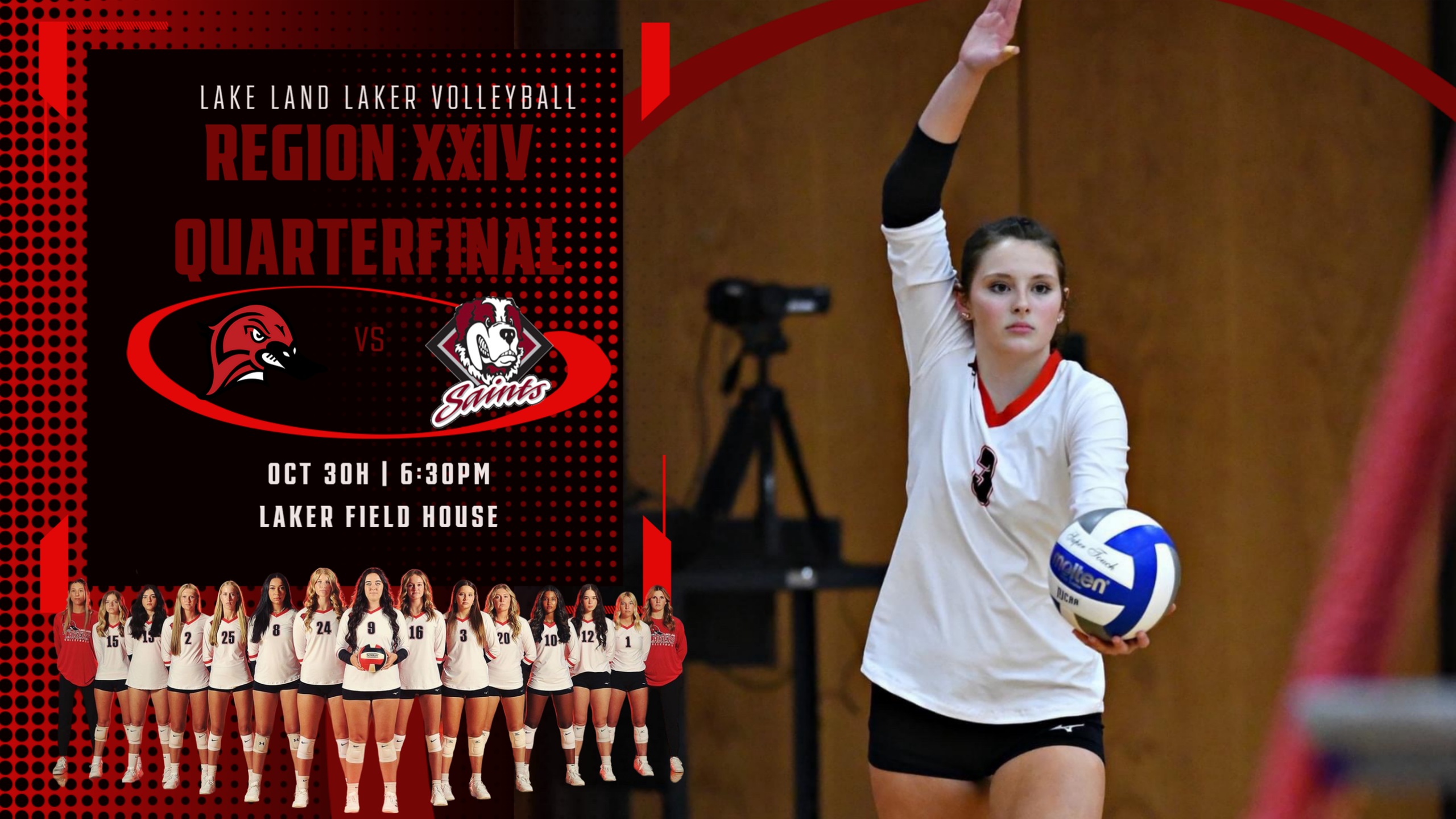 Lakers host the Saints of Shawnee CC for Region XXIV Quarterfinal Match Tomorrow at 6:30pm